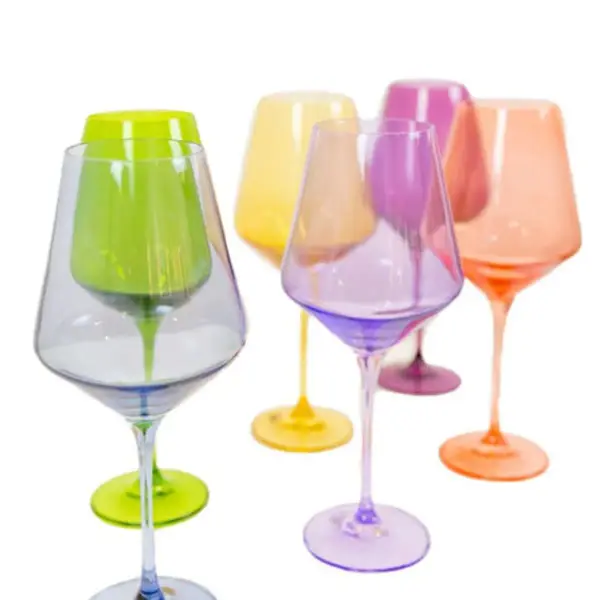 Estelle Colored Wine Stemware - Set of 6