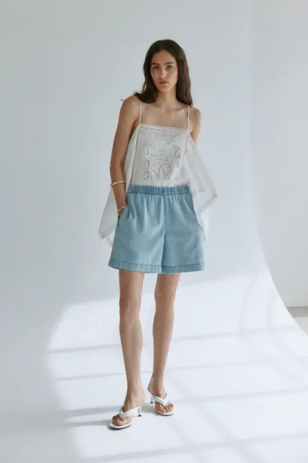 Denim Pull-On Shorts