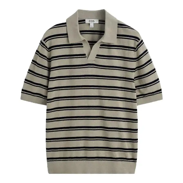 Knitted Linen Polo Shirt