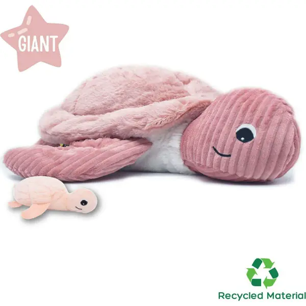 GIANT SEA TURTLE - MOM & BABY PLUSH - PINK
