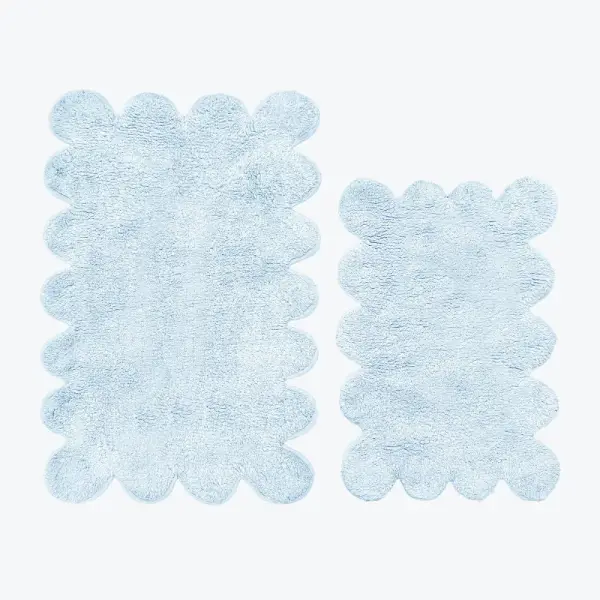 Scallop Bath Mat Set Two Piece - Walmart.com