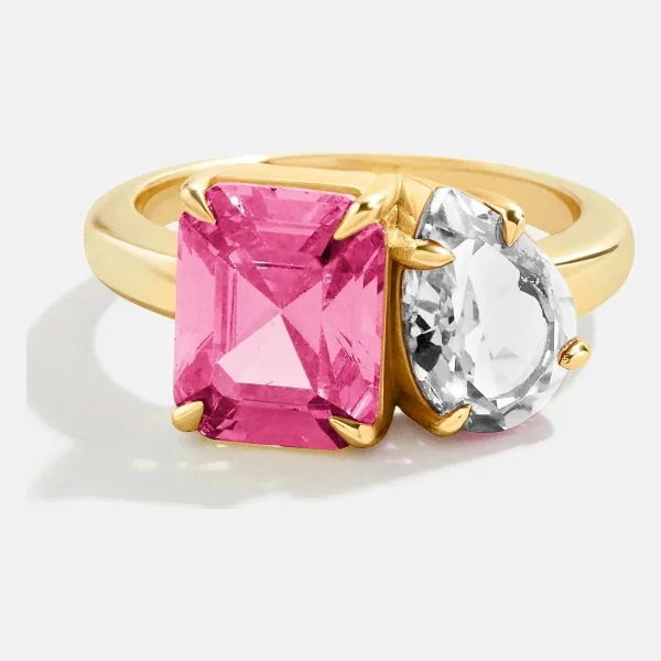 Toi et Moi Custom Birthstone Ring - Gold 7