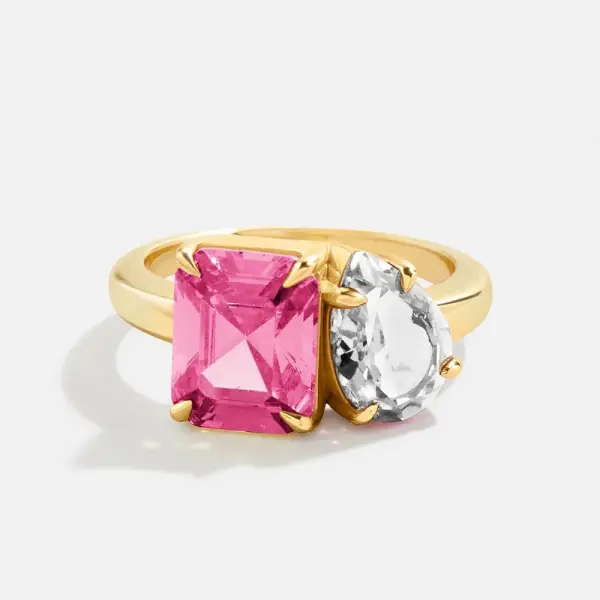 Toi et Moi Custom Birthstone Ring - Gold 7