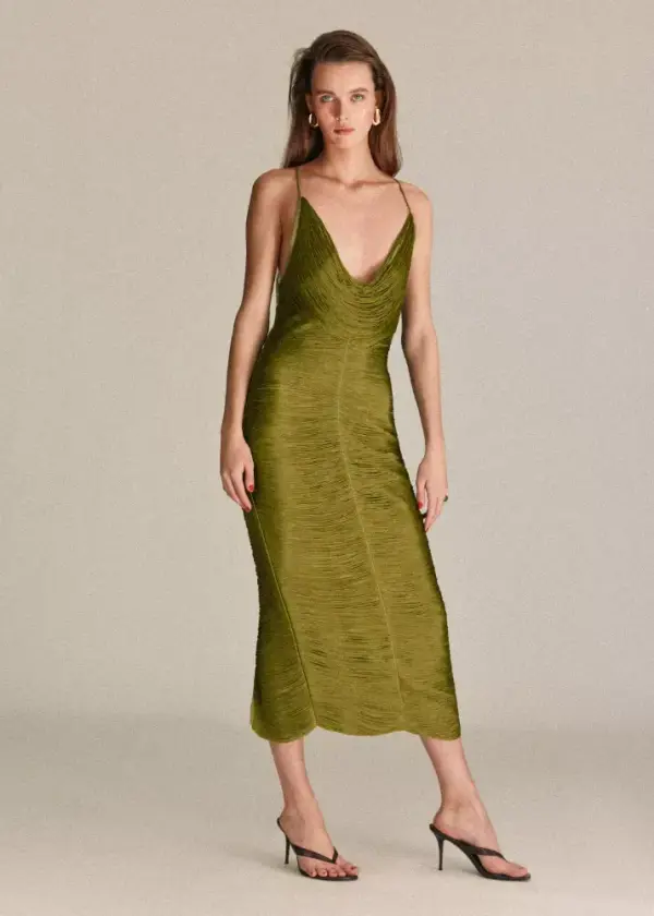 Fringed dress with low back - Women | MANGO USA