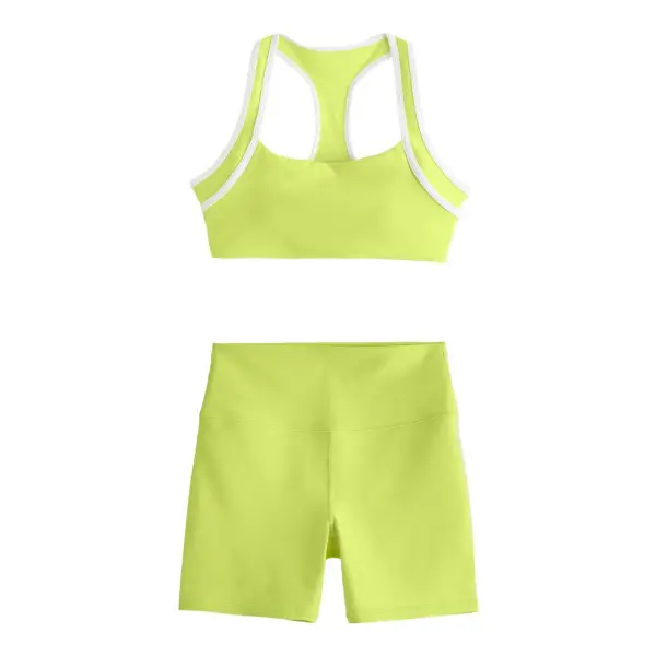 Ypb Sculptlux Sports Bra & Bike Short Set