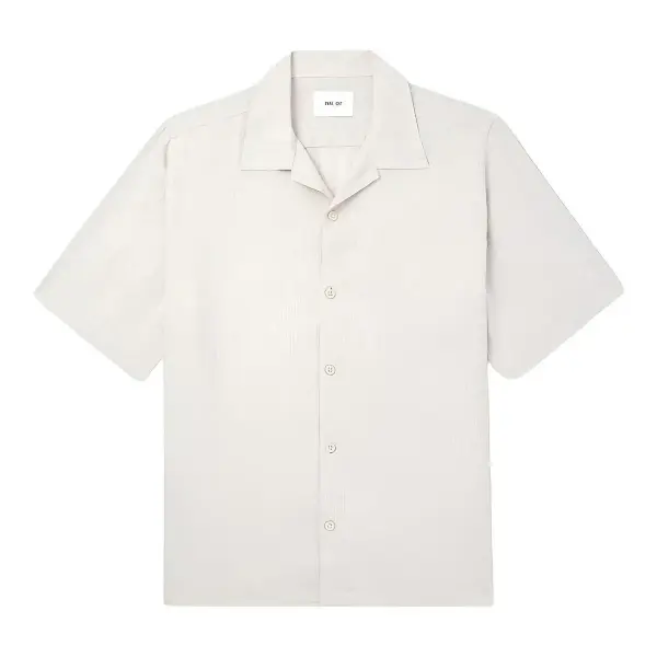 Julio - Open Collar Linen Shirt
