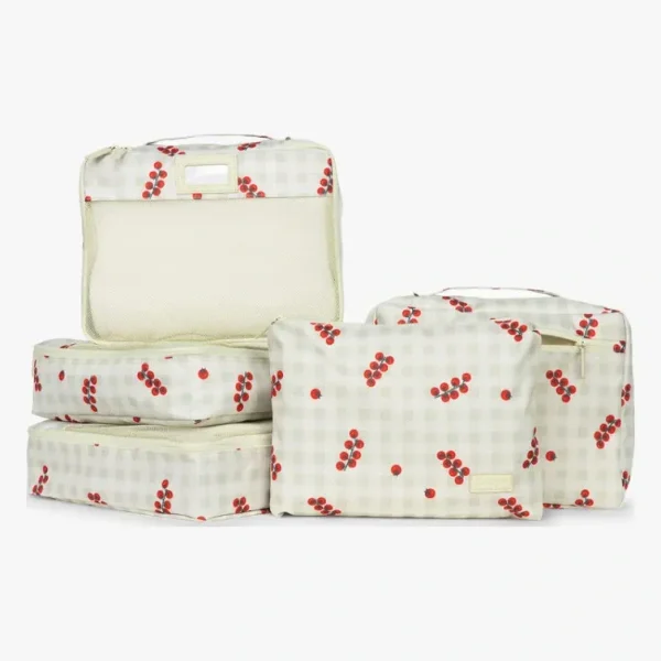 Packing Cubes Set (5 Pieces) - CELADON TOMATO PICNIC