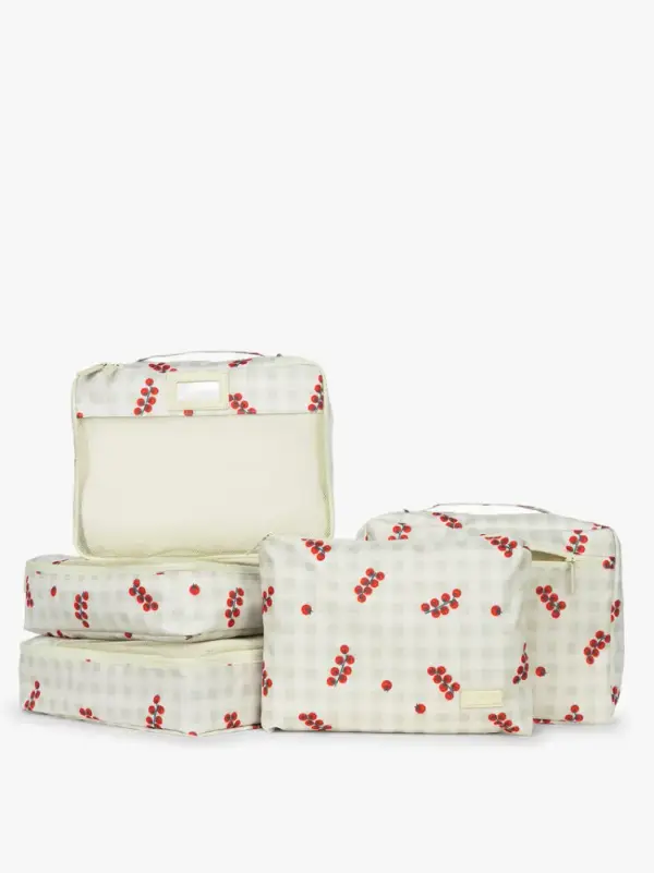 Packing Cubes Set (5 Pieces) - CELADON TOMATO PICNIC