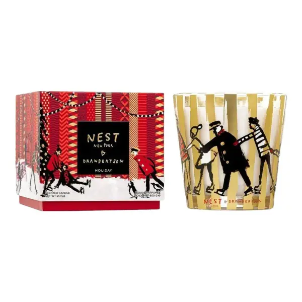 Holiday Decorative 3-Wick Drawbertson Candle