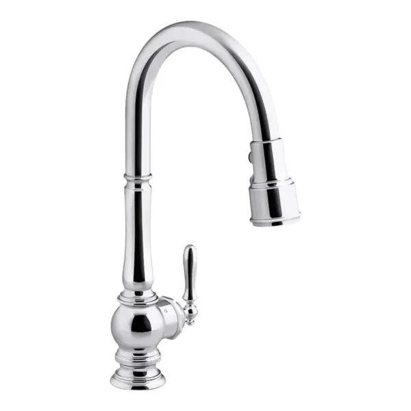 Artifacts Touchless Pull-Down Kitchen Sink Faucet with Three-Function Sprayhead