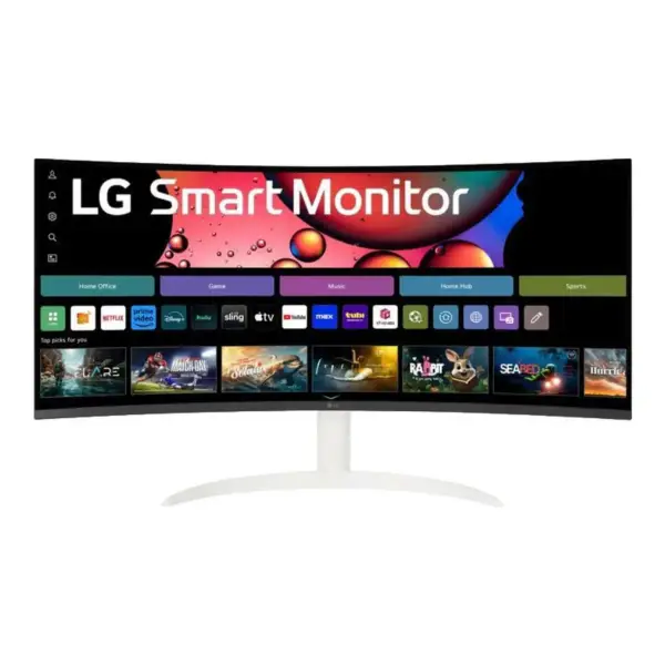 34 Inch Smart Monitor WQHD 1440P Curved Screen 100Hz with webOS