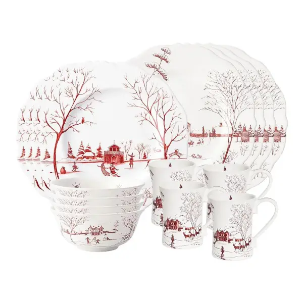 Country Estate Winter Frolic 16-Piece Place Setting