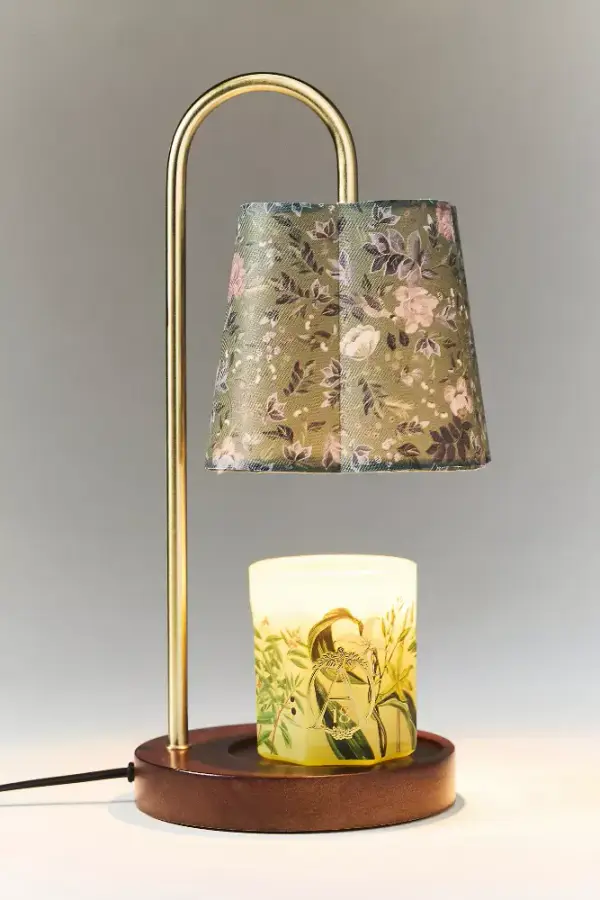 Printed Floral Candle Warmer Lamp