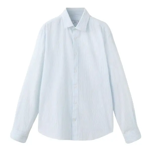 Regular-Fit Linen-Cotton-Blend Shirt