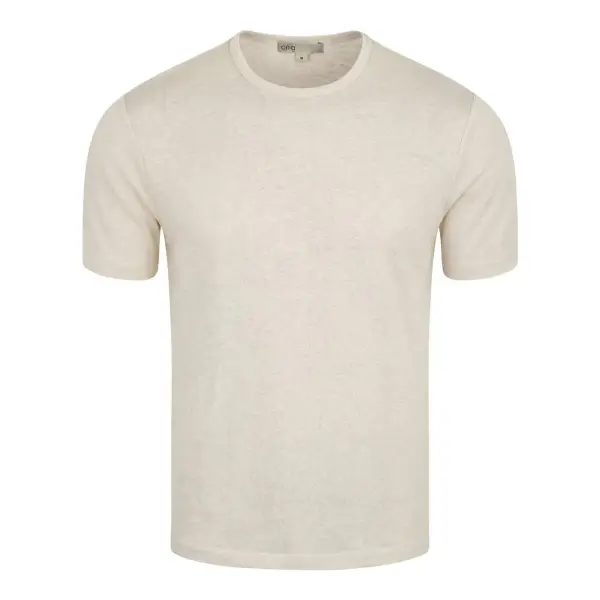 Stretch Linen Crewneck Tee