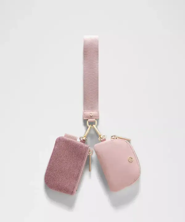 Dual Pouch Wristlet Glitter