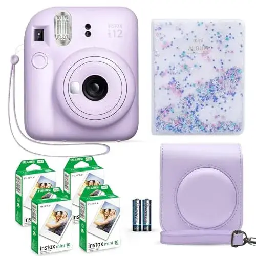 Fujifilm Instax Mini 12 Instant Camera + Film + Case + Photo Album