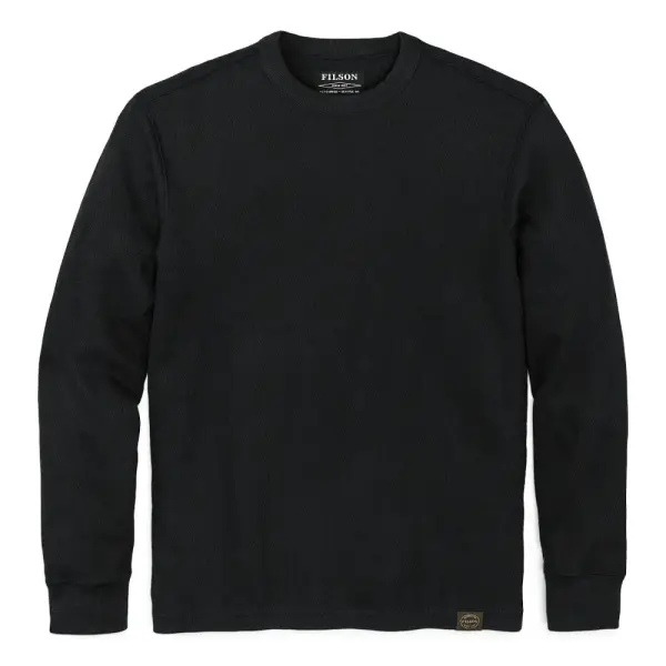 Waffle Knit Thermal Crewneck