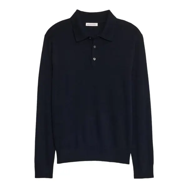 Merino Long-Sleeve Sweater Polo