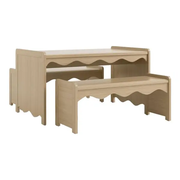 Casablanca Deluxe Montessori Indoor Kids Table and Bench Set