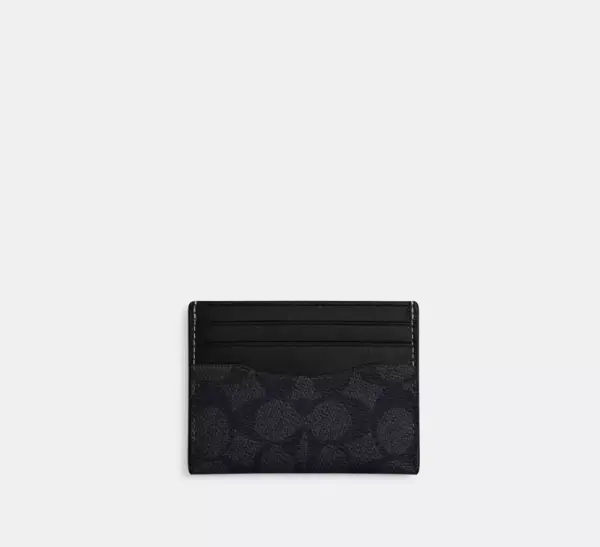 Slim Id Card Case In Signature Canvas