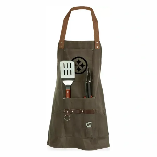 Picnic Time Pittsburgh Steelers BBQ Apron with Tools