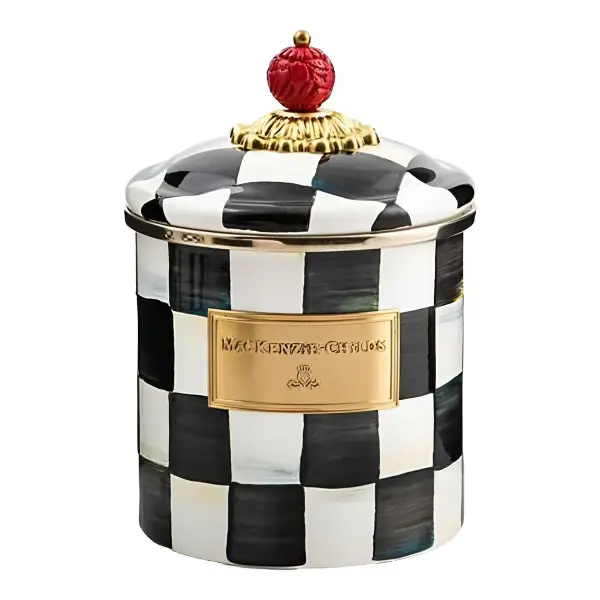 MacKenzie- Childs Set of 3 Enamel Canisters