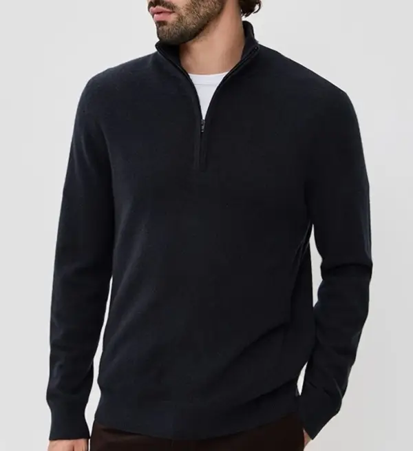 Quarter-Zip Cashmere Sweater