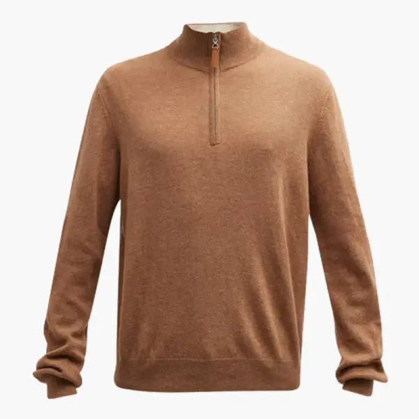 Men's Wool-Cashmere 1/4-Zip Sweater