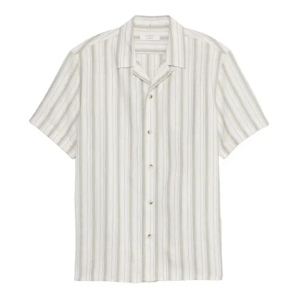 Standard-Fit Linen-Blend Resort Shirt