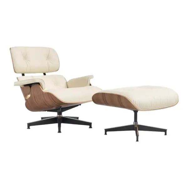 Eames Lounge Chair and Ottoman, Vegan Leather
