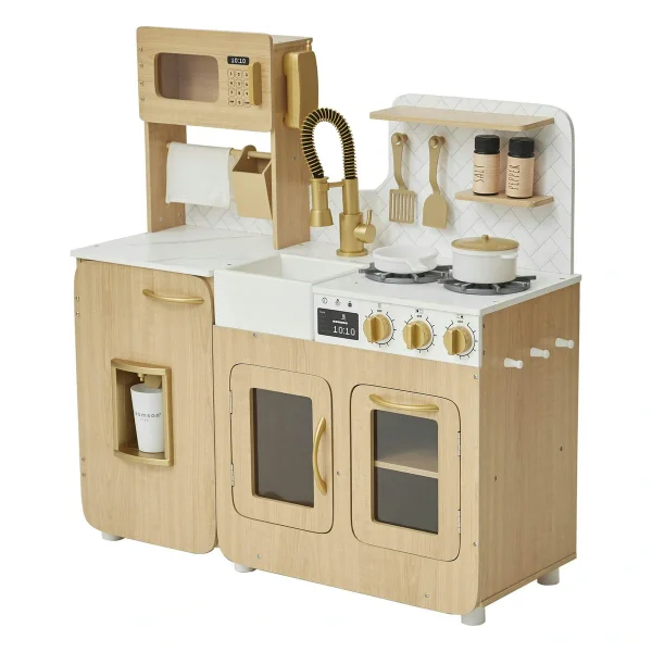 Little Chef Cyprus Medium Play Kitchen - Light Oak/White