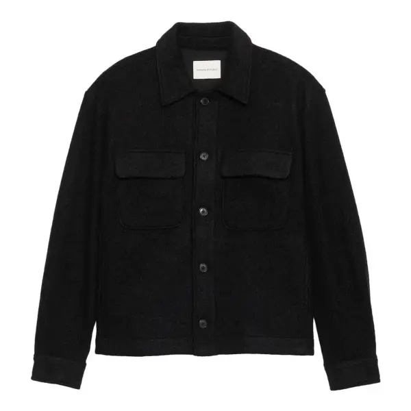 Boiled Wool-Blend Shirt Jacket