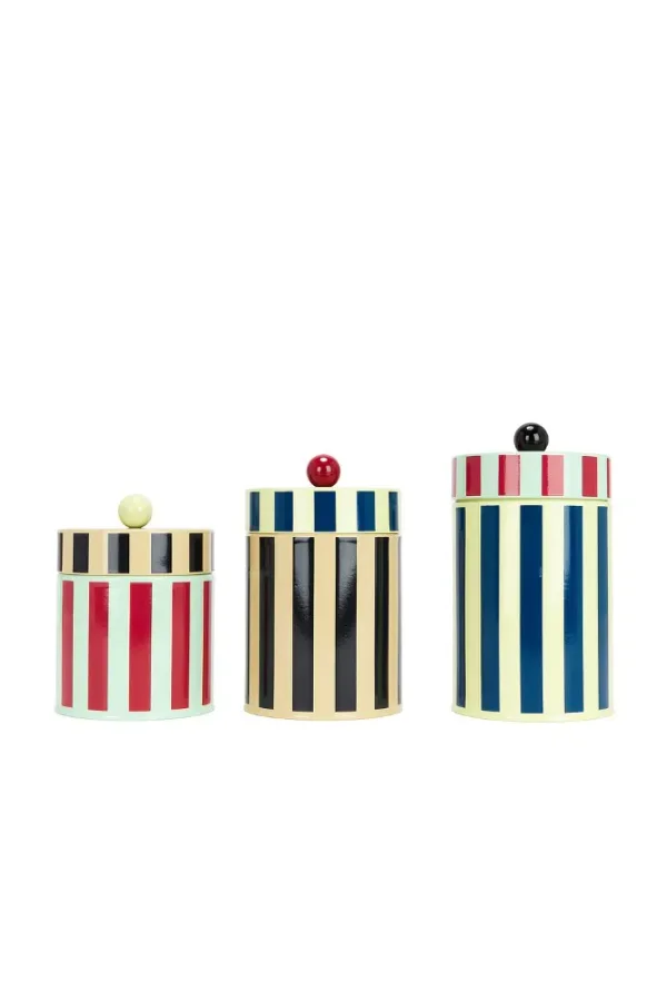 Dusen Dusen Set Of 3 Stripe Canister in Multi | REVOLVE