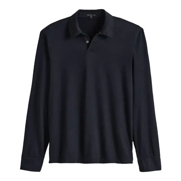 Heavy Luxe Jersey Long Sleeve Polo