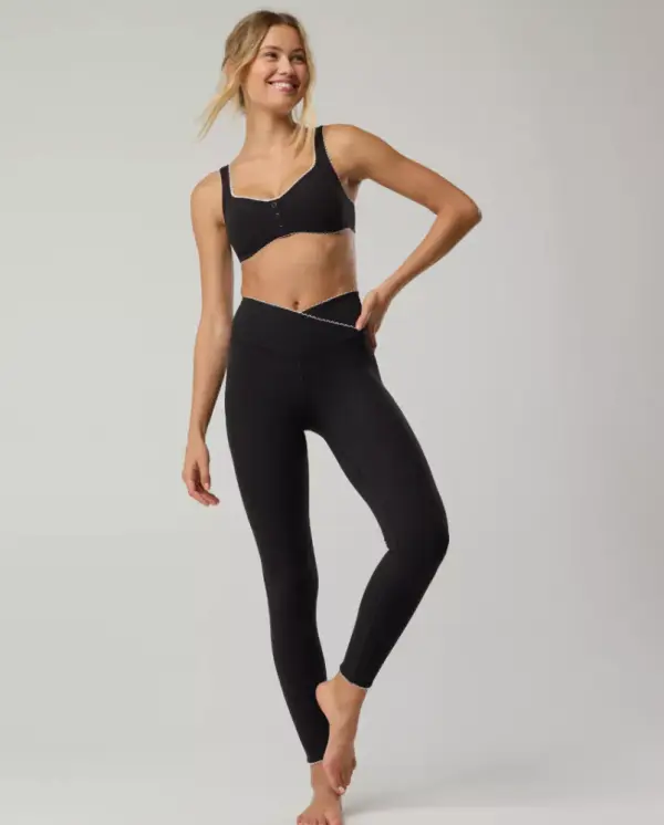 OFFLINE By Aerie Real Me XTRA Ribbed Picot Trim Crossover Legging