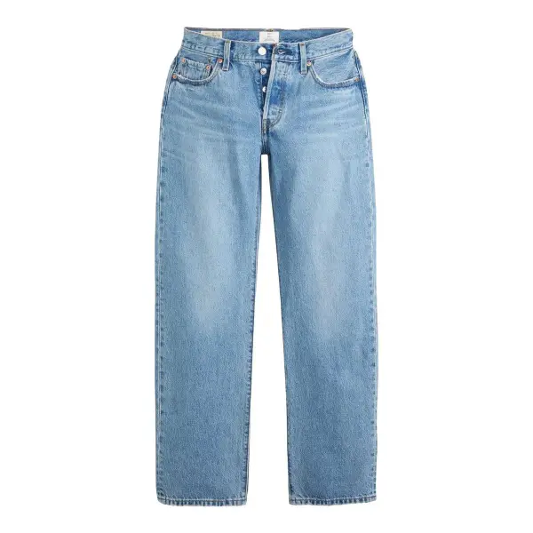 Button Fly Closure Straight Jeans