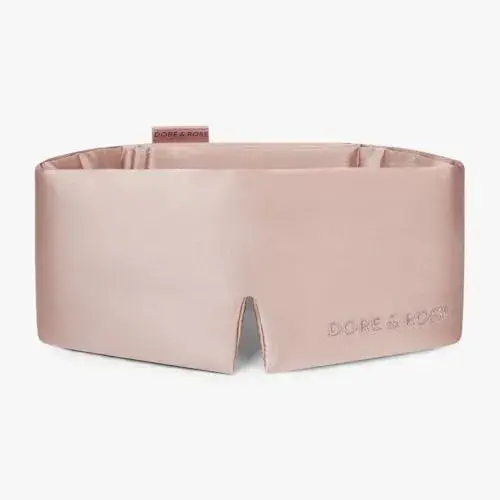 Dore & Rose Deep Sleep Mask Light Blocking, 23 Momme Mulberry Silk Eye Mask, Ultra Soft, Adjustable - Travel Sleeping Mask for Men & Women (Lotus)