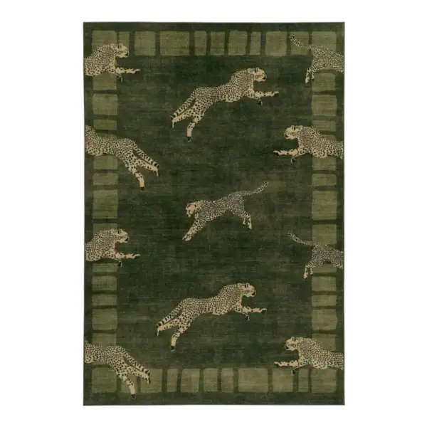 Leaping Cheetah Rug