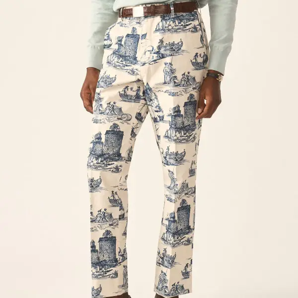 Oxford Pants in Marine Toile