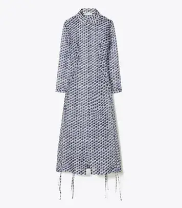Flared Cotton Silk Dress