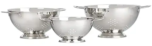 Stainless Steel 3-Piece Colander Set