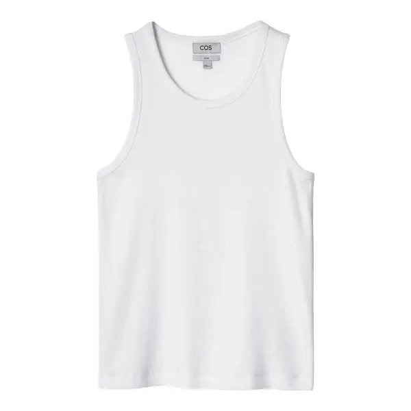Slim Ribbed Cotton Tank Top