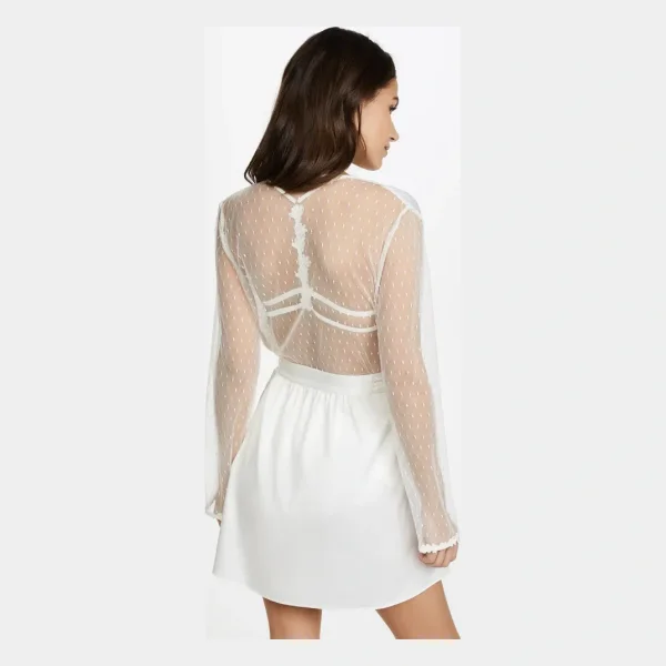 Flora Nikrooz Showstopper Charmeuse Robe With Lace | Shopbop