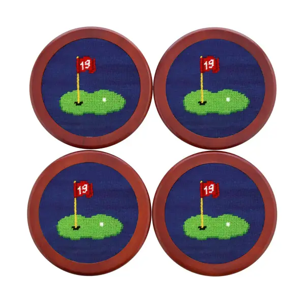 Set of 4 Hand-Stitched Coaster