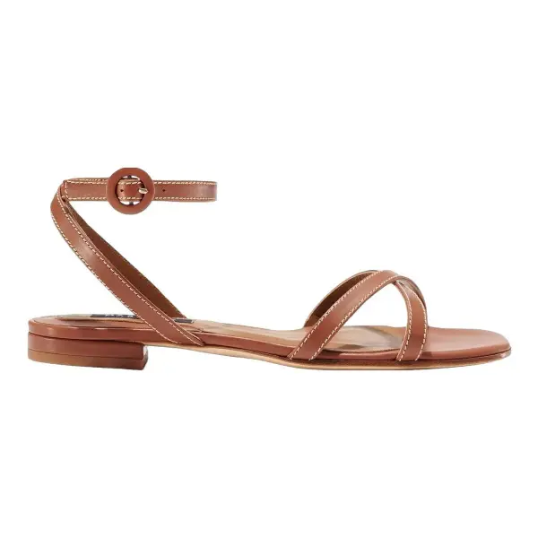 The Flat Sandal in Nappa