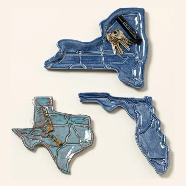 All Roads Lead Home Ceramic State Catch All