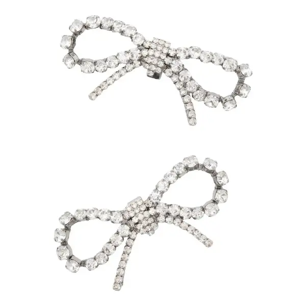 Crystal Bow Shoe Clips Set