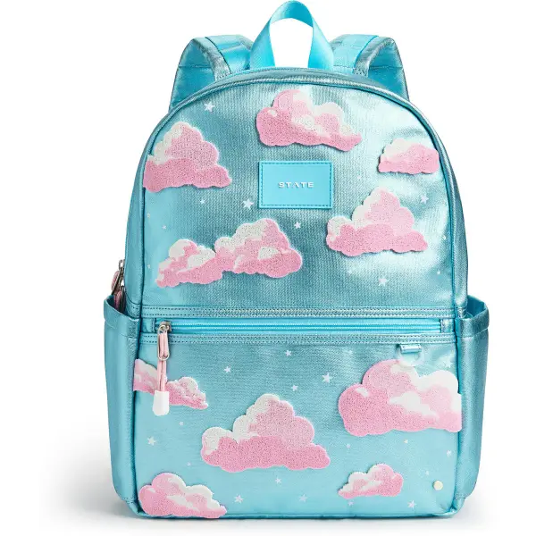 Kane Double Pocket Backpack, Metallic Clouds