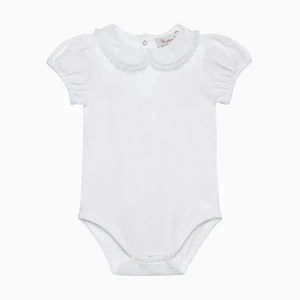 Baby Short-Sleeved Evelyn Trim Bodysuit